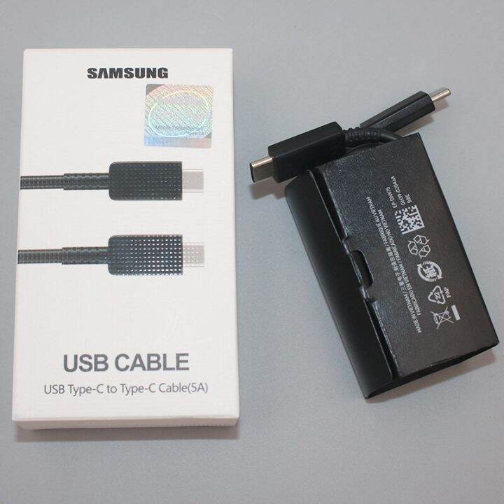 samsung-usb-c-ขนาด45w-25w-เพื่อพิมพ์-c-pd-2-0กล่องอย่างดี-galaxy-สายชาร์จเร็ว5a-สาย-m-สำหรับพับ1-1-5-z