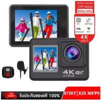 NEW  Actionกล้อง 4K 60FPS 24MP กล้องกันน้ำ LCD Dual Sn WIFI กดรีโมทคอนโทรลAnti-Shake กล้อง