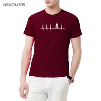 Metal Detector Heartbeat Detectorist T-Shirt Cotton Mens Summer Fashion Short Sleeve T Shirt Funny Tee Tops Oversize S-4XL-5XL-6XL