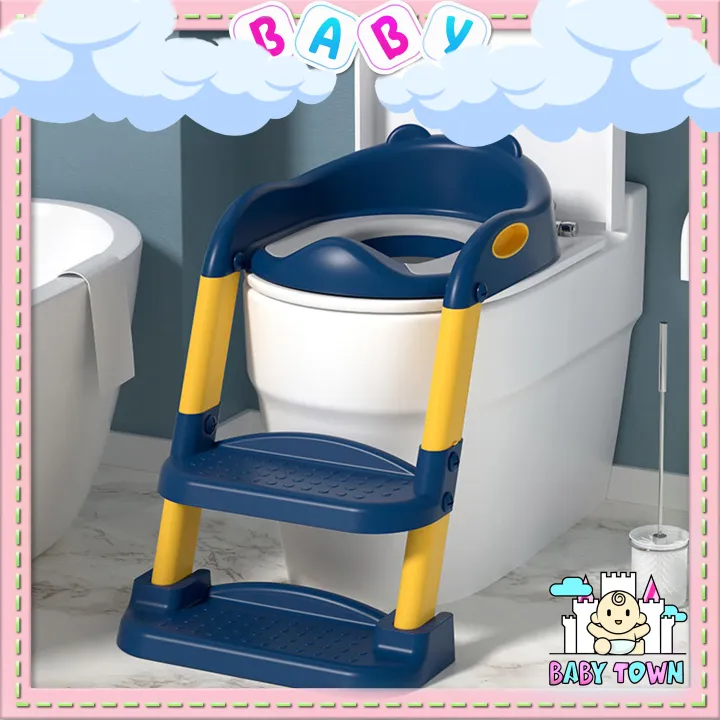 Children Potty Training Toilet Chair Ladder Non Slip Foldable Toilet ...