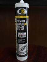 Bosny Premium Acrylic plus Silicone Sealant อะครีลิค ผสม ซิลิโคน ซีลแลนท์ 300มิลลิลิตร สีใส (2หลอด)