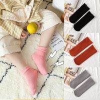 GONLUEZ Winter Wamer Sleeping Socks Thicken Snow Floor Socks Baby Foot Warmers Kids Cotton Socks Velvet Boots