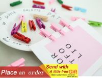 Mini Natural Wooden Clothes Photo Paper Peg Pin Clothespin Craft Clips School Office Stationery Home Decor Accessary Clips Pins Tacks