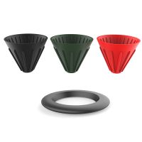 Silicone Coffee Dripper Filter Cone Manual Home Indoor Outdoor Portable Coffee Filter with 1Pcs Base