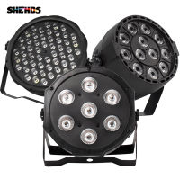 Free Shipping Best New Flat LED Par 7X12w7X18W RGBW Quad Stage Wash Light DMX512 Controller DJ Equi. Disco Night Club Shows