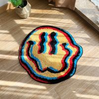 【SALES】 LAKEA Trippy Smiling Face Rug Handmade Rug Tufted Rug Gift for Friend Rugs for Bedroom Geek Gift Home Decor Carpet