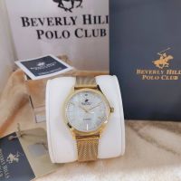 นาฬิกาข้อมือผู้หญิง POLO CLUB ELSIE DIAMOND GOLDEN MESH SILVER DIAL FOR WOMEN TD-BP3167C.120 ส่งฟรี มีประกัน