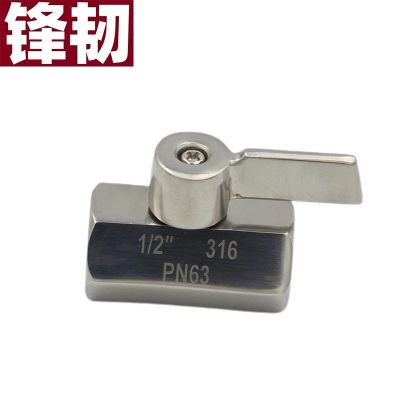 304 Stainless Steel Mini Small Ball Valve Double Internal Thread Internal and External Thread Double Outer Wire Miniature High Pressure Small Valve DN10 Durable