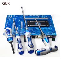 [Old A Hardware] QUK ไขควงชุดแม่เหล็กฟิลลิป Slotted วงล้อไขควงฉนวนจับหลายไขควงช่างไฟฟ้าเครื่องมือช่าง