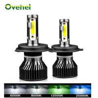 [ANYA Auto Parts] OVEHEL H11 Led ไฟหน้าหลอดไฟ H7 H4 H8 H9 9005 9006 HB3 HB4 H3 H1 Led หลอดไฟ6000K 12000LM Turbo Led เลนส์รถ