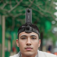 แถบคาดศีรษะตัวดูดแม่เหล็กอเนกประสงค์สำหรับ Insta360 X3กล้องสปอร์ตสายรัดศีรษะแบบปรับได้สำหรับ Gopro Insta360 DJI Action 3 Pocket 2