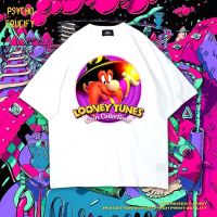 【New】Psycho Crucify "Looney Tunes Coin Collection!" Large Size T-Shirt | White Looney Collectio Printed