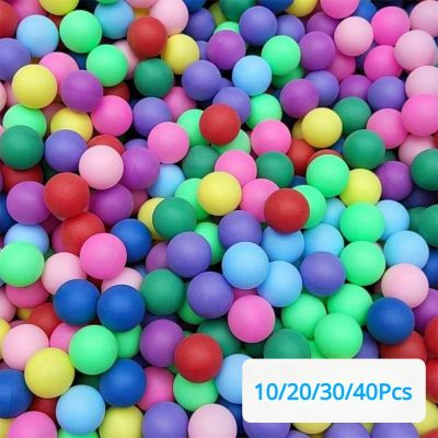 ลูกปิงปอง10-40ชิ้นสีลูกบอลลายกีฬาปิงปองเพื่อความบันเทิงขนาด40มม. สีผสมสำหรับเกมการเสี่ยงโชคอุปกรณ์กิจกรรมกลางแจ้ง