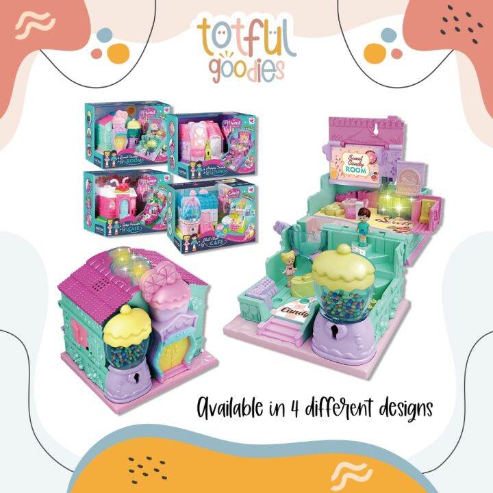 Kids MINI SURPRISE DOLLHOUSE Pretend Play Polly Pocket Gift Girl Toy