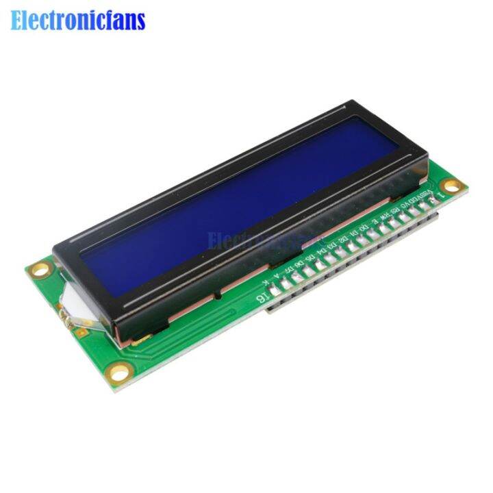 new-hot-baoqingli0370336-โมดูล-lcd-สีฟ้าจอสีเขียว-iic-1602เชื่อมต่อ-i2c-16-2-lcd-5v-สำหรับ-arduino-1602-lcd-uno-r3แผ่นอะแดปเตอร์-lcd1602-mega2560