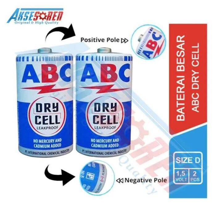 Baterai Besar ABC Tipe Ukuran D / Battery Size D Dry Cell [1.5V