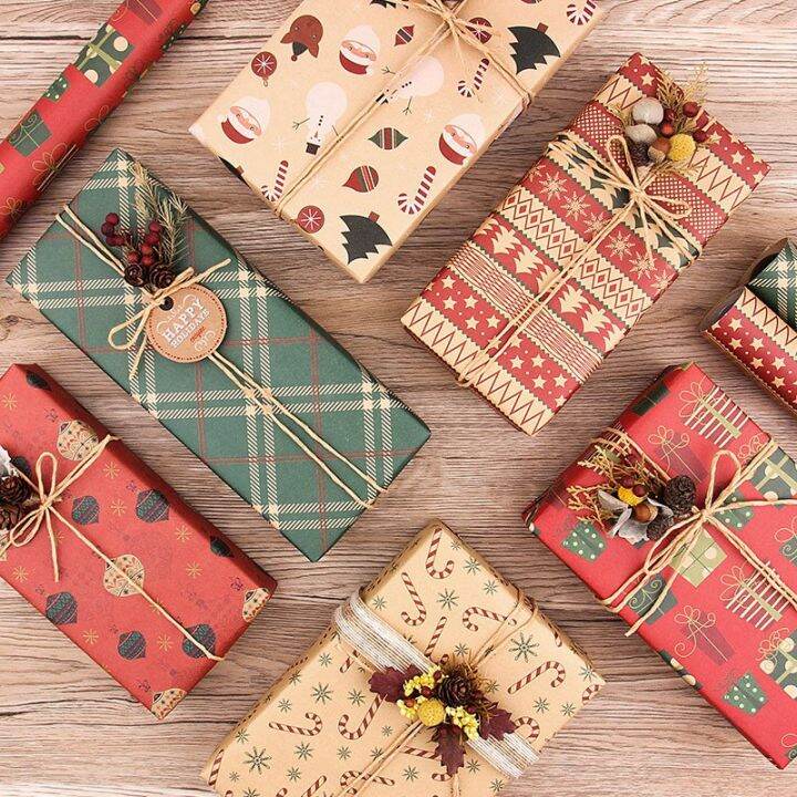 christmas-gift-wrapping-paper-6-pcs-kraft-paper-70x50cm-with-6-unique-designs-with-jute-string-and-tags