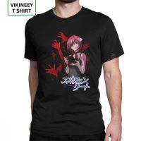 MenS T-Shirt Elfen Lied Mirai Nikki Cotton Fabric Tee Short Sleeve Gasai Yuno Anime Manga Future Dairy Comic Yandere T Shirt