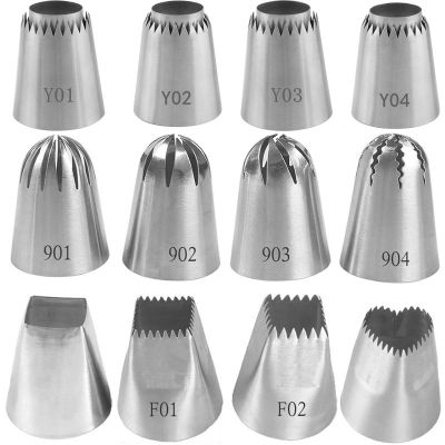 ☒ Sultan Tube Russian Pastry Tips Sulta Ne Ring Cookie Mold Heart Shape Large Icing Piping Nozzles Confectionery Cake Decoration