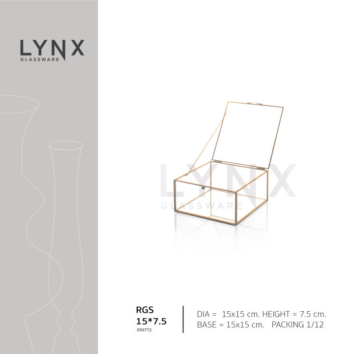 lynx-rgs-15x7-5-กล่องกระจก-ทรงเรขาคณิต-ทรงเหลี่ยม-สำหรับตกแต่งบ้านสมัยใหม่และมีสไตล์-ไม่สามารถใส่น้ำได้