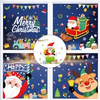 【cw】 Christmas DecorationsElk Window StickersChristmas Static StickerShopping Mall Glass Window Layout