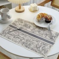 Modern Cotton And Linen Restaurant Table Mat, Imitation Waterproof Decorative Mat, Decorative Anti-Slip