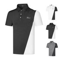 Titleist Malboneirj.lindeberg Mizuno เสื้อกีฬาแขนสั้นสำหรับผู้ชาย,เสื้อกีฬาเสื้อโปโลลำลองระบายอากาศได้ดีฤดูร้อน2023