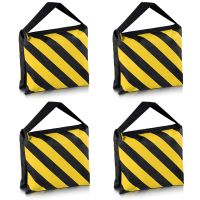 jfjg✵♂  4 Pack Handle Sandbag Black/Yellow Saddlebag for Photography Studio Video Film Stands Boom Arms Tripods