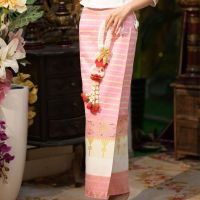 ✜  Ms dai leisure suit white delicate design style lace blouse pink lotus zhijin stripe tube skirt