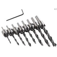 Three-point Woodworking Countersunk Bit/reaming Bit/woodworking Chamfering Device/high-speed Steel Drill Bit Set