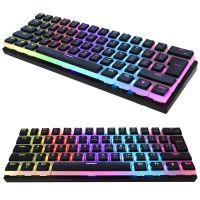 K60 61 Keys Wired Keyboard Mechanical Keyboard Compact Design RGB Backlight Effect for Computer PC Laptop detachable cable