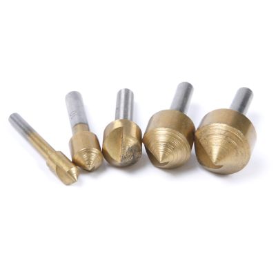 【CW】 1pc Flute Chamfer Countersink 6mm Shank high carbon steel Wood Chamfering Cutter 6/10/13/16/19mm