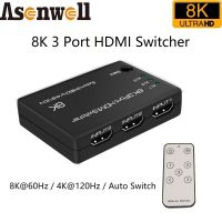 ขายดีที่สุด bnfg330 - / 8K HDMI Switcher 3พอร์ต4K 120Hz V2.1 HDMI Switch Selector Hub 3 In 1 Out Dolby Vison UHD IR HDCP2.3สำหรับ PS5 XBOX Series X 8KTV