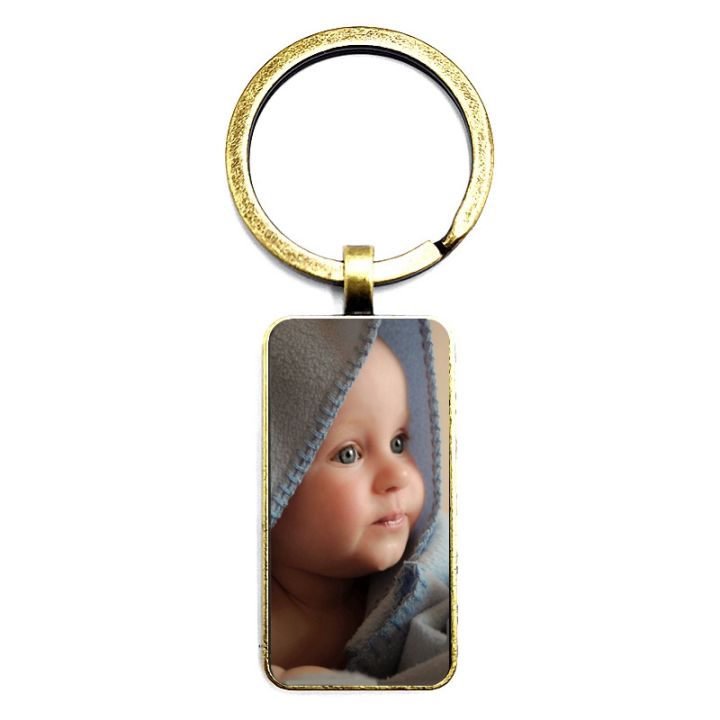 cw-personalizeds-photo-pendants-custom-rectangular-keychain-of-your-baby-child-mom-dad-grandparent-loved-member