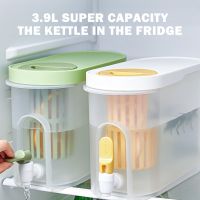 【CW】 3.9L Cold Kettle Refrigerator with Faucet Bottle Drinkware Pot Beverage Dispenser Jug