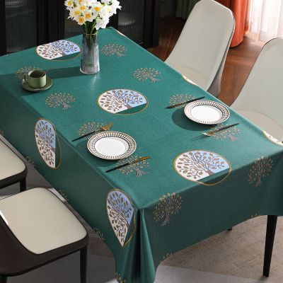 [COD] Benzhi Tablecloth Wholesale Waterproof Oil-proof Anti-scalding Rectangular Chinese Festive Restaurant