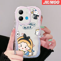 เคส JIUMOO สำหรับ Infinix Smart 6 HD Smart 6 Plus Smart 7เคสการ์ตูนน่ารักอลิซเด็กผู้หญิงเนื้อครีมกันกระแทกแบบใสอ่อนเคสมือถือสร้างสรรค์โปร่งใสลายกล้องถ่ายรูปเรียบง่ายอ่อนโยนฝาครอบป้องกัน