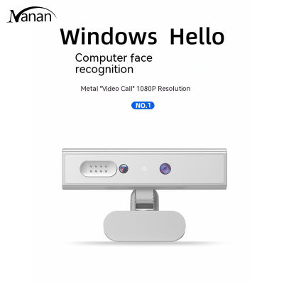 เว็บแคมจดจำใบหน้า Windows สวัสดีปลดล็อคกล้องการสนทนาทางวิดีโอ1080P เข้ากันได้สำหรับคอมพิวเตอร์ Win10/Win11