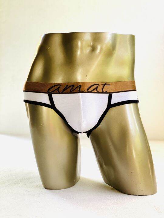 Amat Underwearกางเกงชั้นในชายรุ่นลีโอสีขาว Leoทรงบีกีนี่ Lazada.co.th