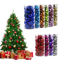 ☫✕ 24 Pcs/Set Glitter Christmas Tree Ball Baubles Colorful Xmas Party Home Garden Christmas Decoration Supplies