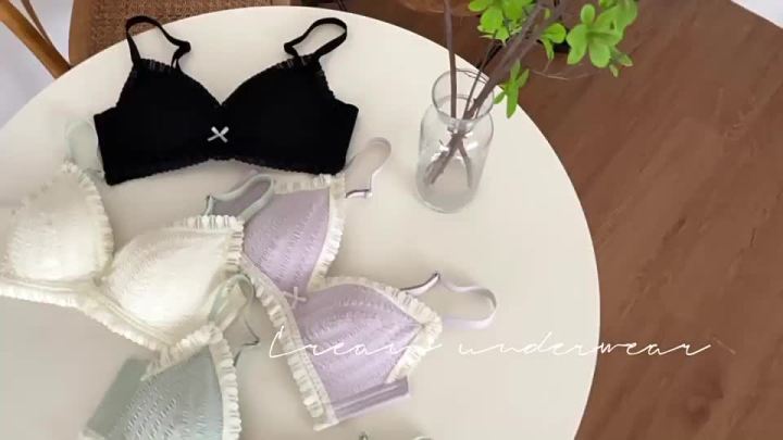 Bras Size 32/70 To 38/85AB Lace Thin Lingerie Wireless Push Up