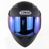 [COD] helmet matte black with film unisex double full safety uncovered riding 955