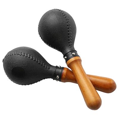 Percussion Maracas Pair of Shakers Rattles Sand Hammer Percussion Instrument Sand Hammer Sand Hammer with ABS Plastic Shells and Wooden Handles