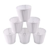 Modern European Style Droplight Wall Lamp Candle Chandelier Lamp Shade 6 Pcs Set (Solid White)