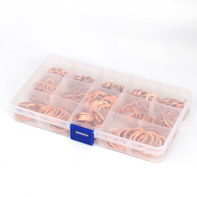 300pcs copper o ring Copper Sealing Solid Gasket Washer Sump Plug Oil For Boat Crush Flat Seal Ring Tool Hardware Accessories