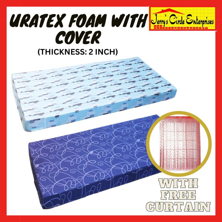 ORIGINAL URATEX 2 INCH THICK FOAM WITH COVER/ URATEX MATTRESS/ FOAM ...