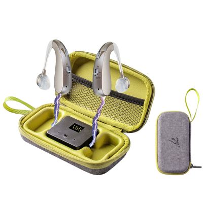 ZZOOI Hearing aids Rechargeable Audio amplifier Hearing Device Ear Back Type Digital Ear Amplifier with Rechargeable Carrying Bag