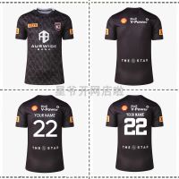 High qual 2022/23 rugby uniforms offers suit training suit shirts with short sleeves short sleeve T-shirt black shirt