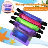 3 Layers Sealing Waterproof Swimming Bag Ski Drift Diving Beach Shoulder Waist Pack Bag Underwater Mobile Phone Bags Case Cover