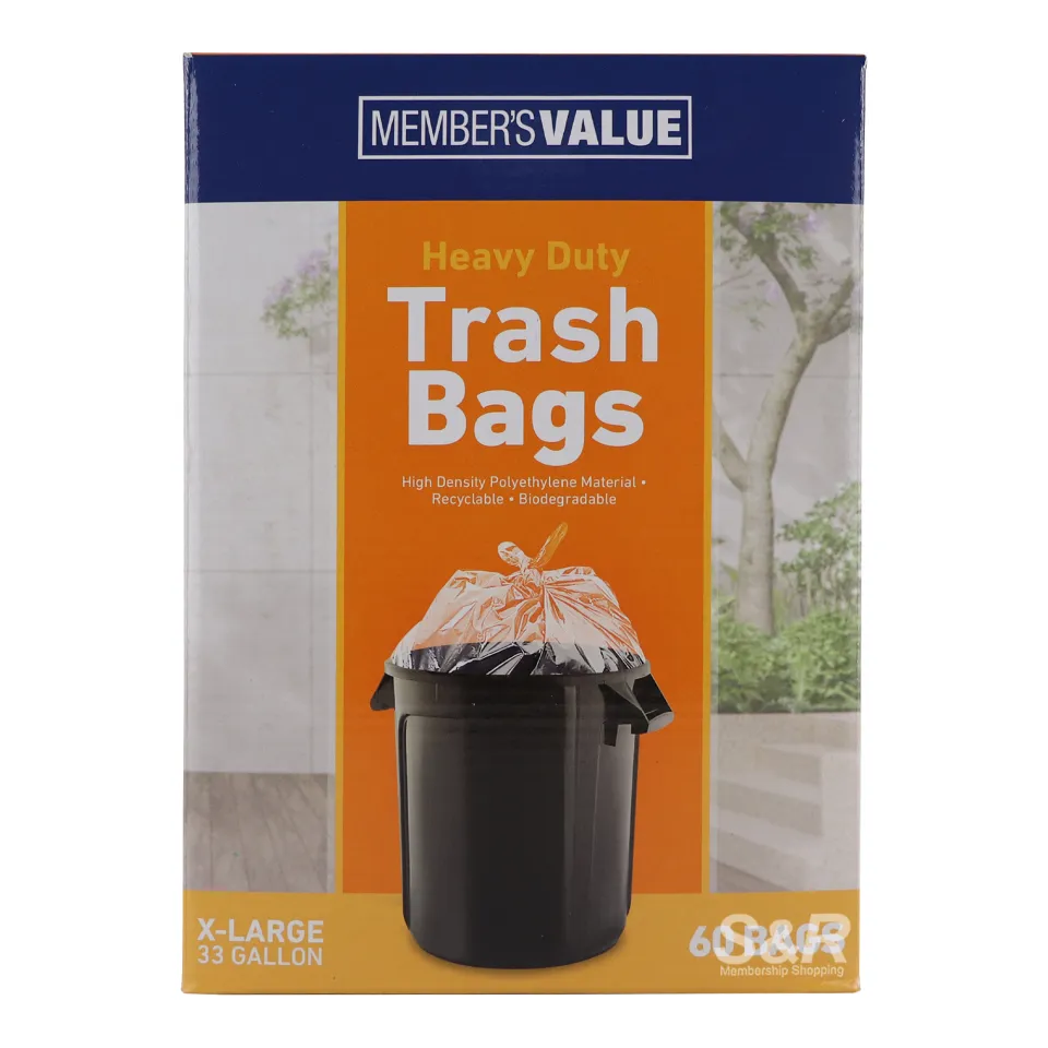 60pcs Purple Trash Bags